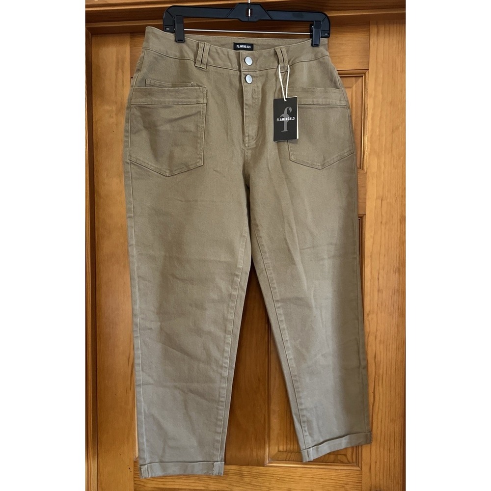 Flamingals Women's Brown Taupe Pants Sz Large